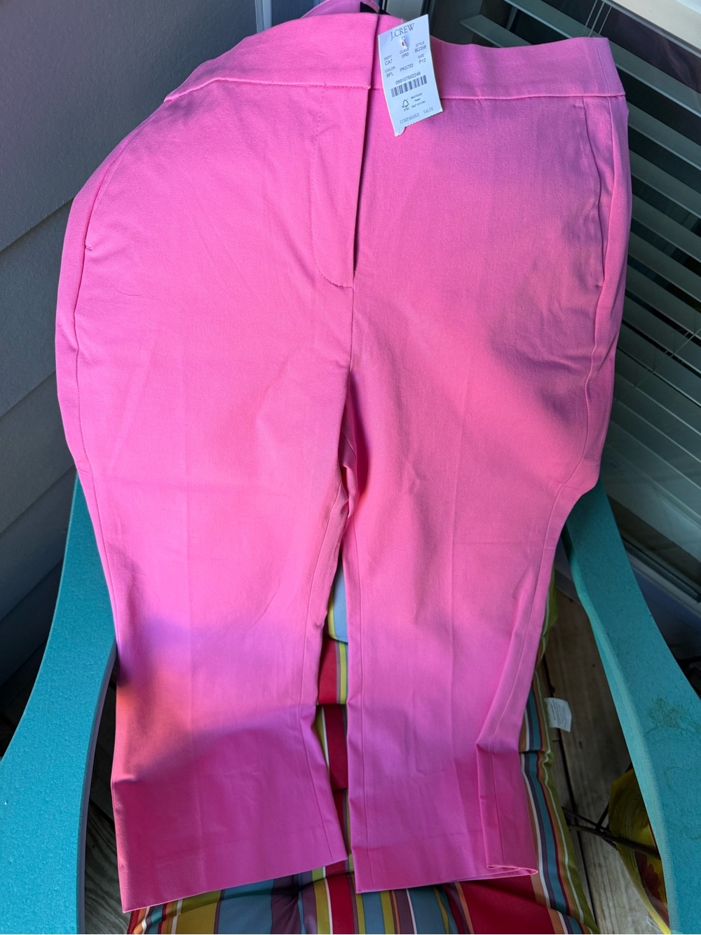 NWT J. Crew Kelsie Pink Cropped Pants
